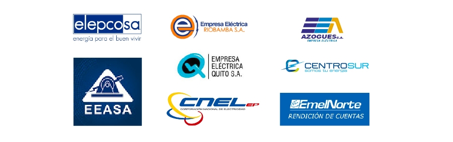 PAGO DE LUZ, ELEPCOSA, EMPRESA ELECTRICA RIOBAMBA, EMPRESA ELECTRICA AZOGUES, EEASA, CNEL, EMPRESA ELECTRICA QUITO, CENTROSUR, EMEL NORTE